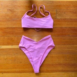 Skatie Melly Bottom and Maddie Top in Dahlia Pink Size S
